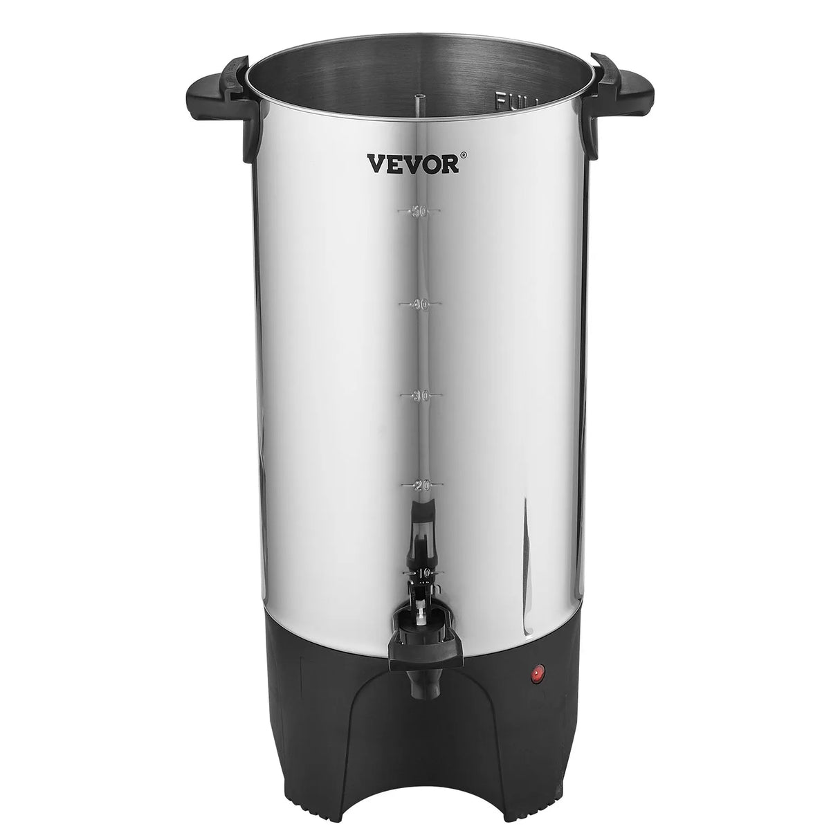 VEVOR Commercial Coffee Urn, 50 Cups Stainless Steel Large Coffee Dispenser, 1000W 110V Electric Coffee Maker Urn For Quick Brewing, Hot Water Urn with Detachable Power Cord for Easy Cleaning, Silver VEVOR