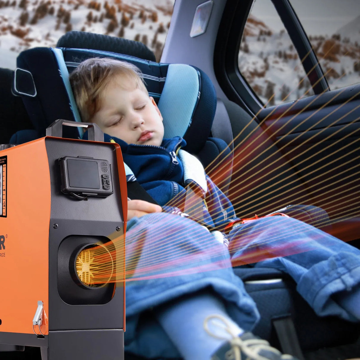 VEVOR 8 KW Diesel Air Heater, Bluetooth App Control All-on-one Diesel Heater with Automatic Altitude Adjustment, Remote Control and LCD, Portable Parking Heater for RV Trailer Camper Van Boat Vevor