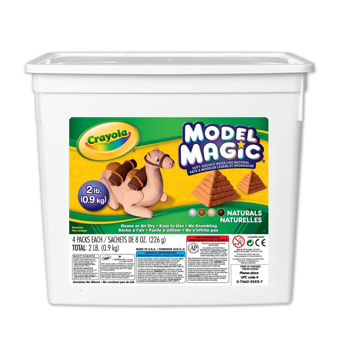 Crayola Model Magic 2lb Bucket, Naturals (Case of 2)