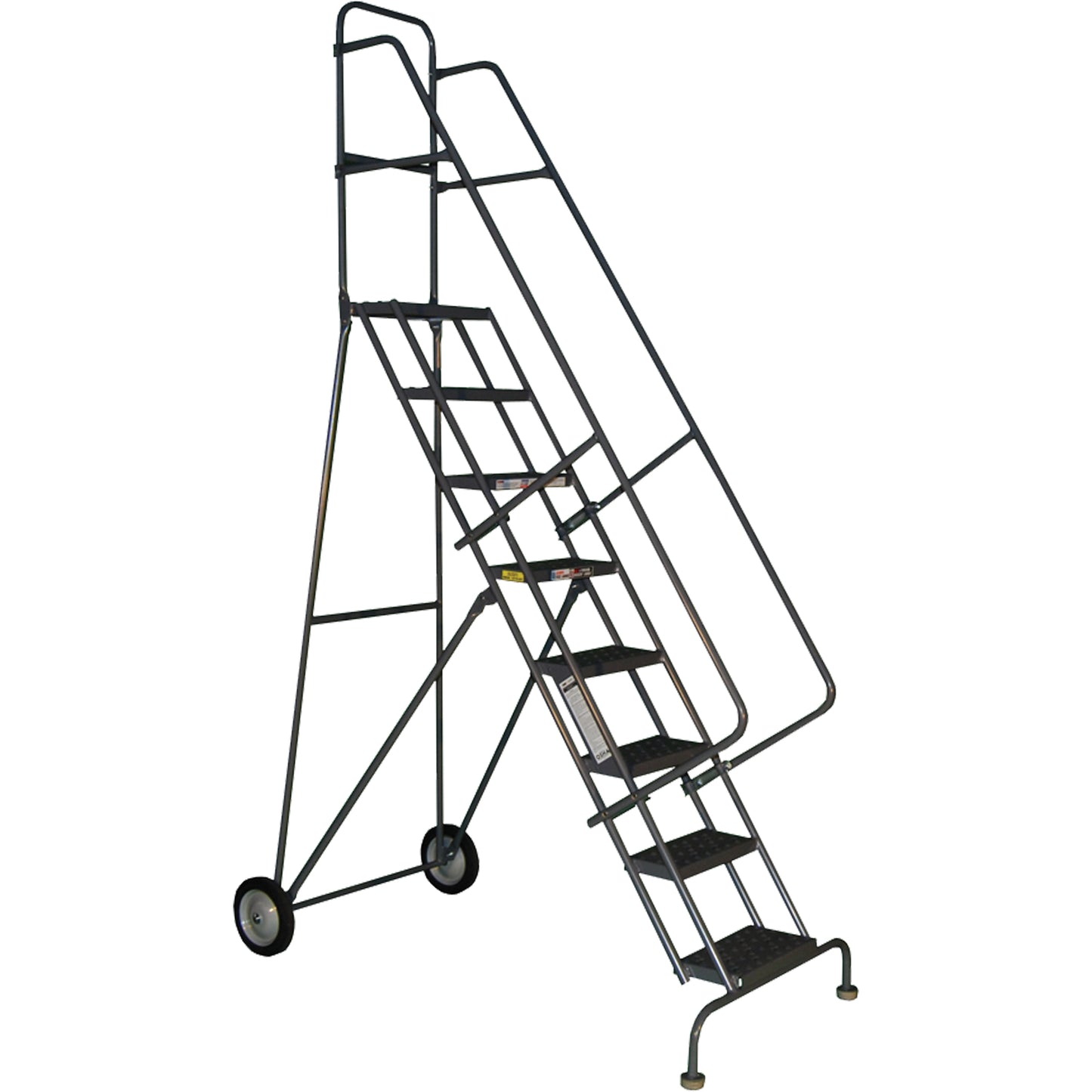 Steel Rolling Ladder, 3 Steps, 16" Step Width, 30" Platform Height, Steel