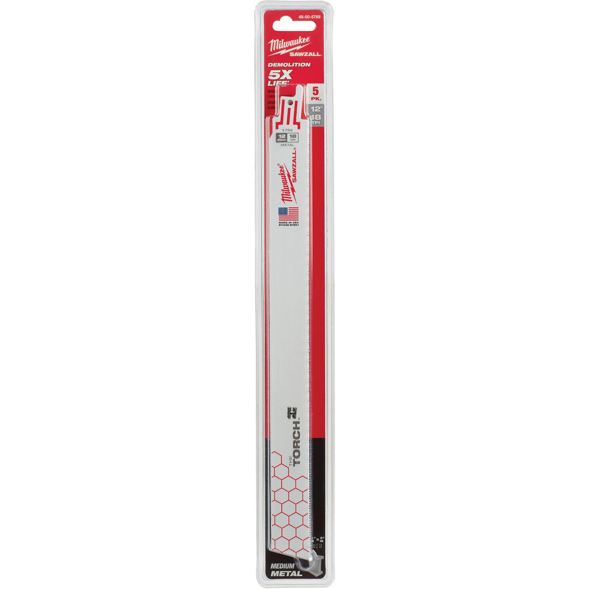 The Torch™ Sawzall® Blade, Bi-Metal, 18 TPI, 12" L x 1" W