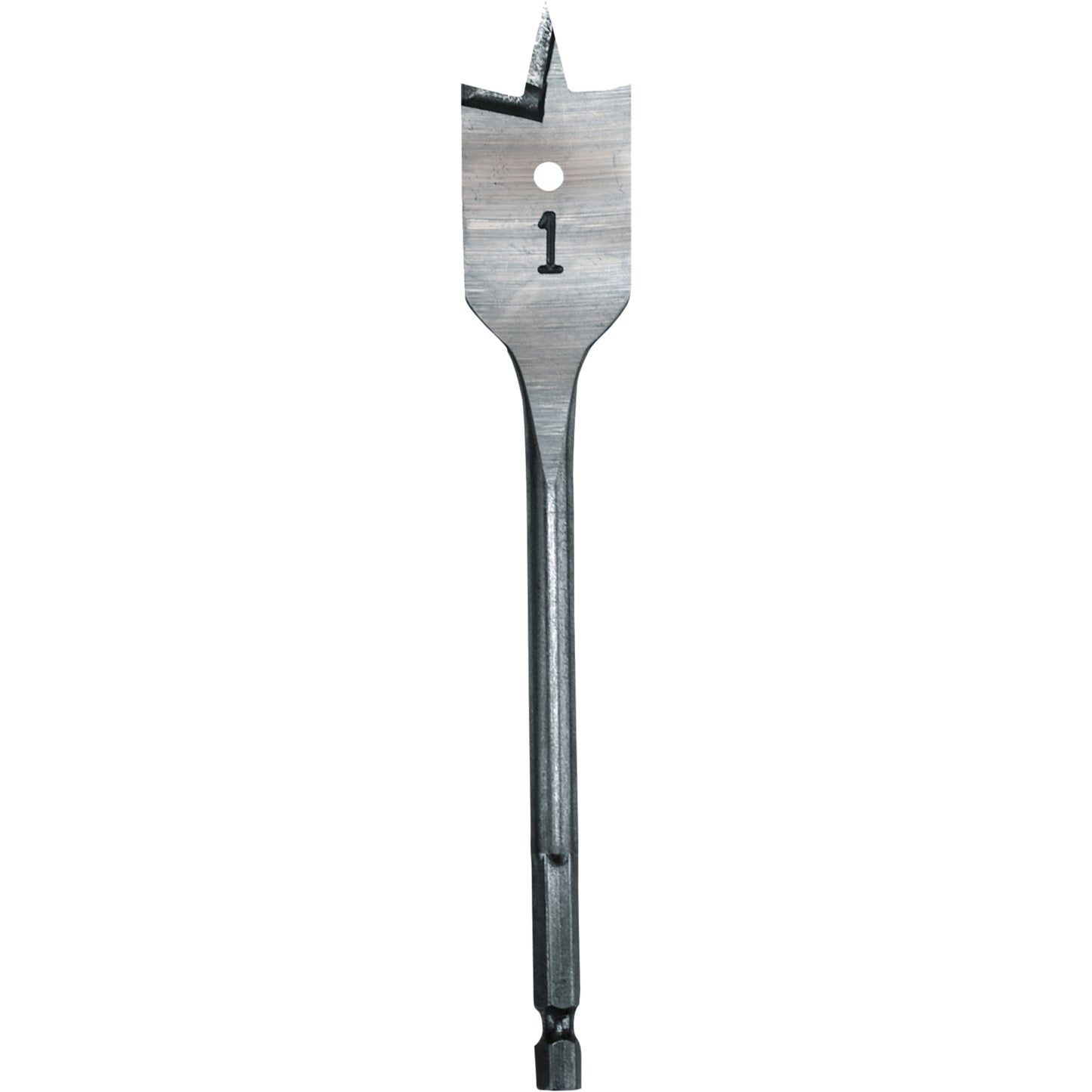 Flat Boring Bit, 1" Diameter, 1/4" Hex Shank, 6" Length