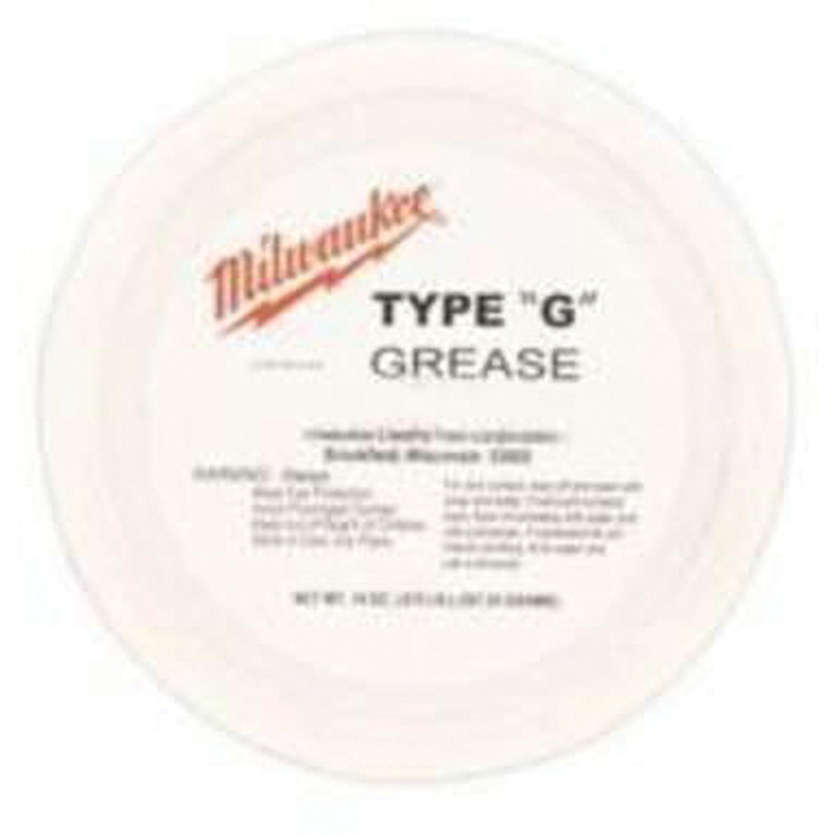 Type G Grease, 1 lbs., Tub