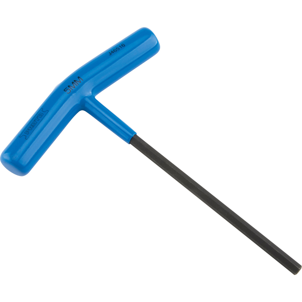 Hex Key - Metric, Hex End, 5 mm x 6" L, T Handle