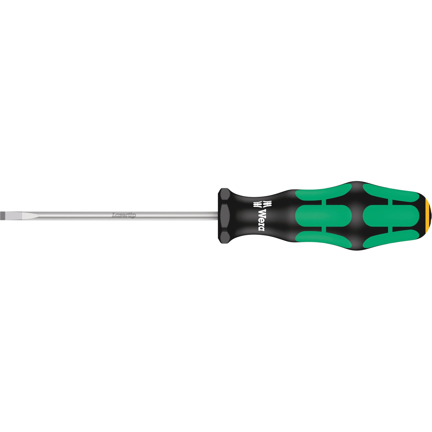Slotted Screwdriver, 4 mm Tip, Round, 7-25/32" L, Plastic Handle