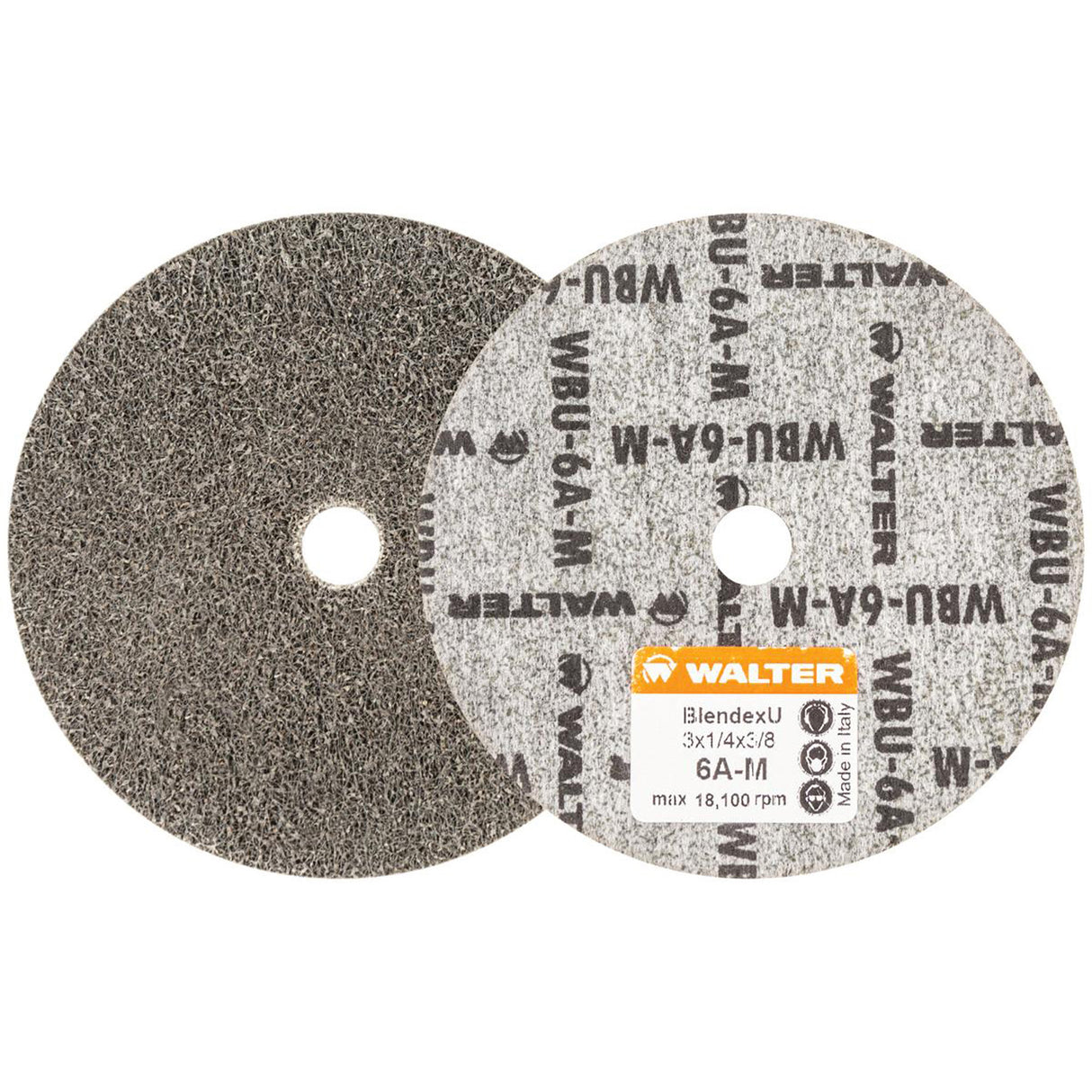 Blendex U™ Finishing Wheel, 3" Dia., 6AM Grit, Silicon Carbide