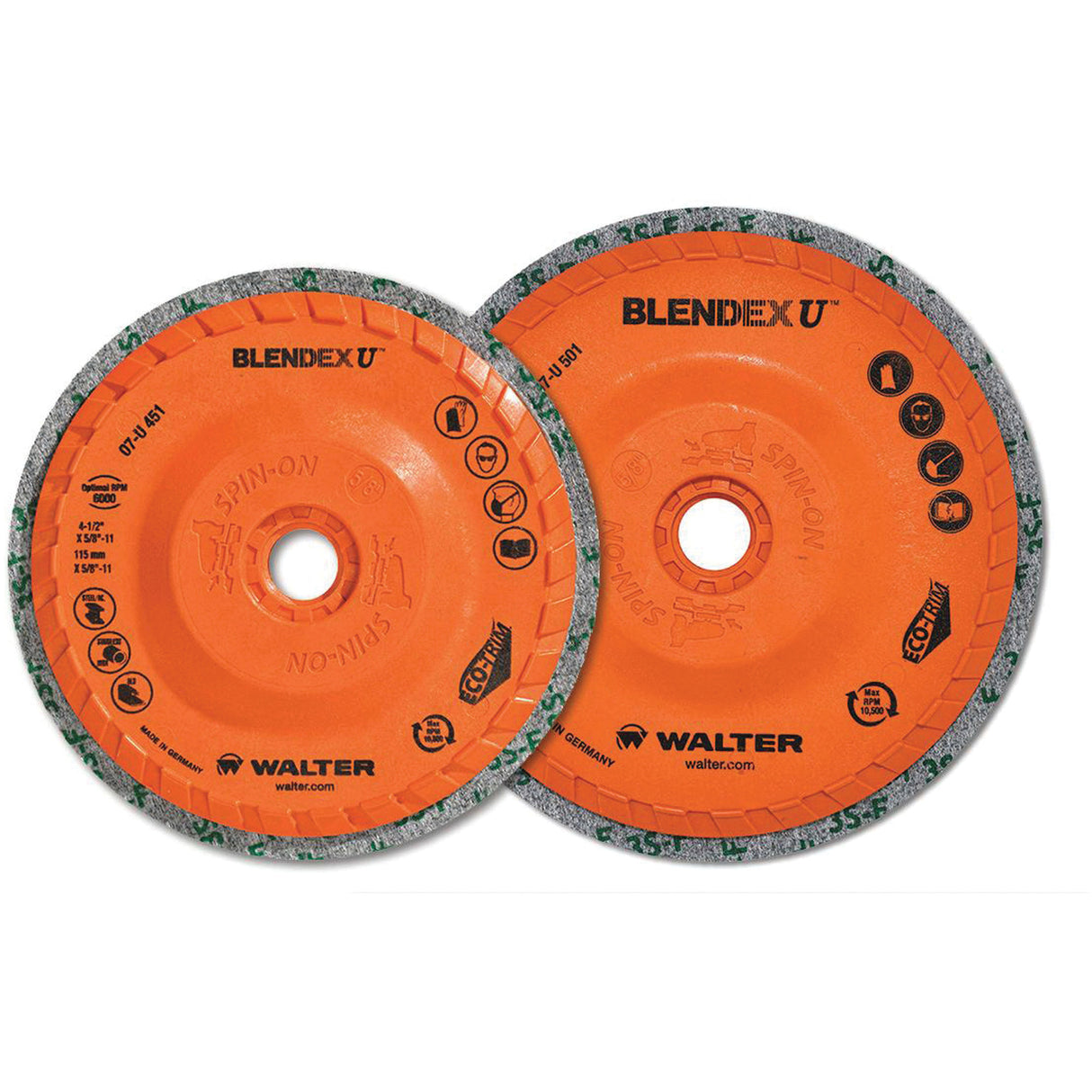 Blendex U™ Finishing Cup Disc, 4-1/2" Dia., Fine Grit, Silicon Carbide