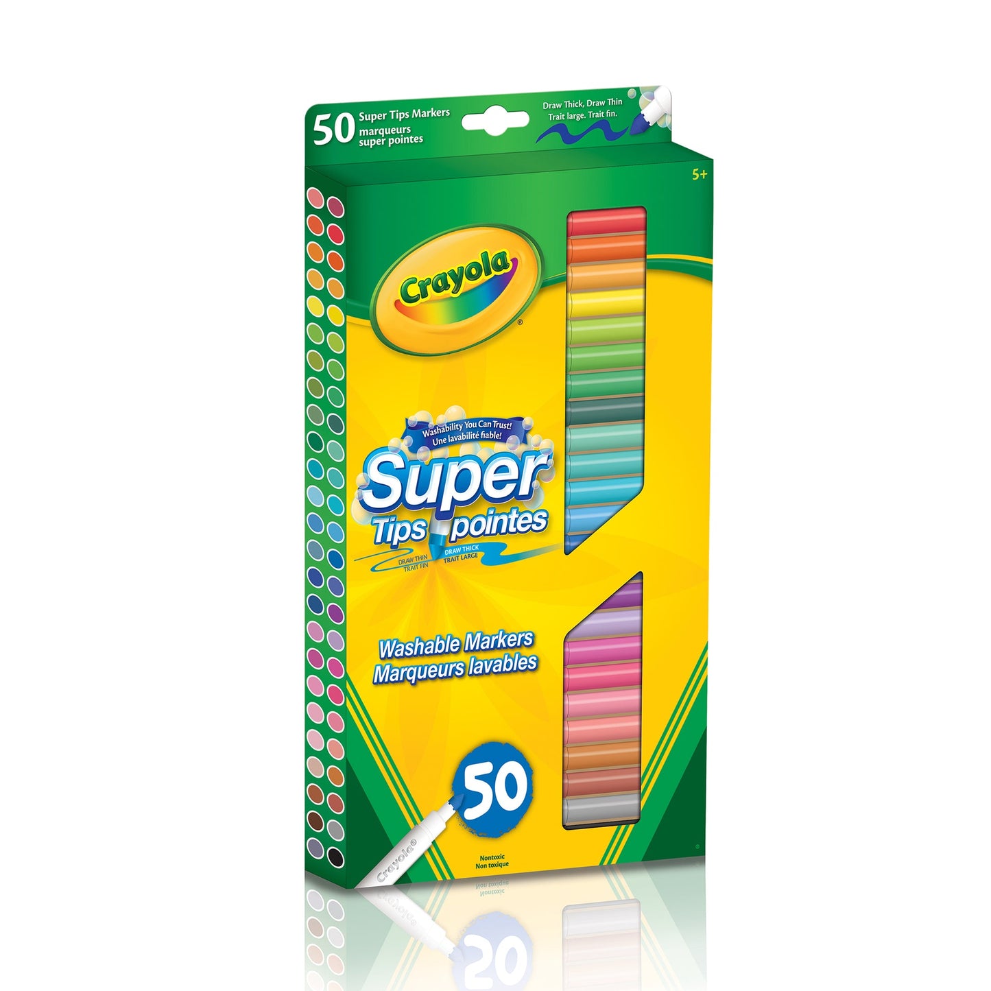 Crayola Super Tips Washable Markers, 50 Count (Case of 6)