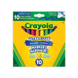 Crayola Ultra-Clean Washable Broad Line Markers, Classic Colours, 10 Count (Case of 12)