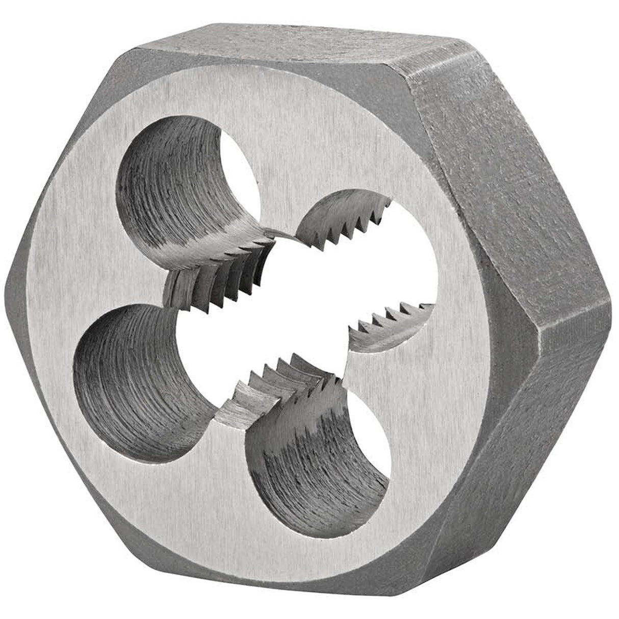Hexagon Rethreading Bolt Die, 1.3" Dia., M16x2 Thread, High Speed Steel