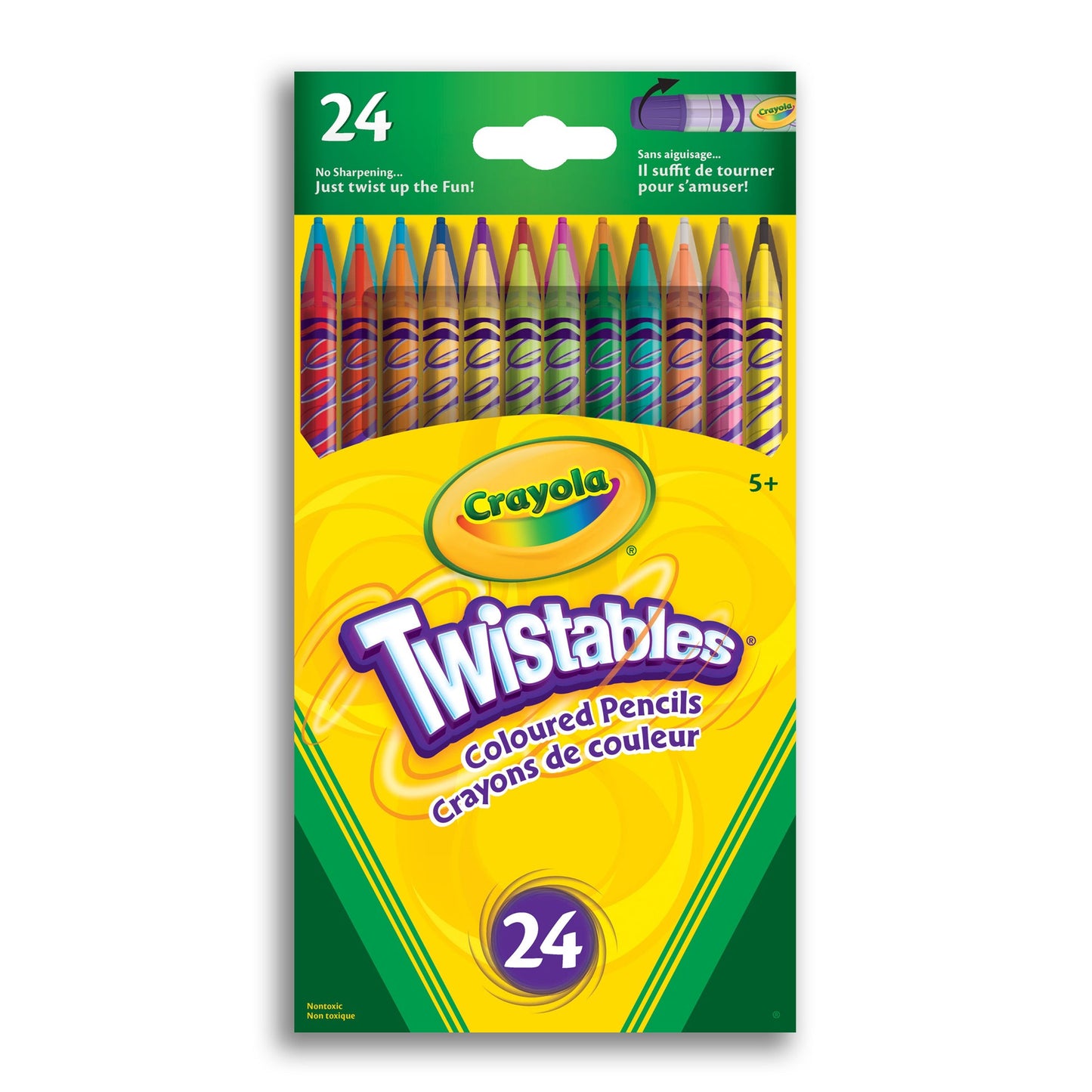 Crayola Twistables Coloured Pencils, 24 Count (Case of 12)
