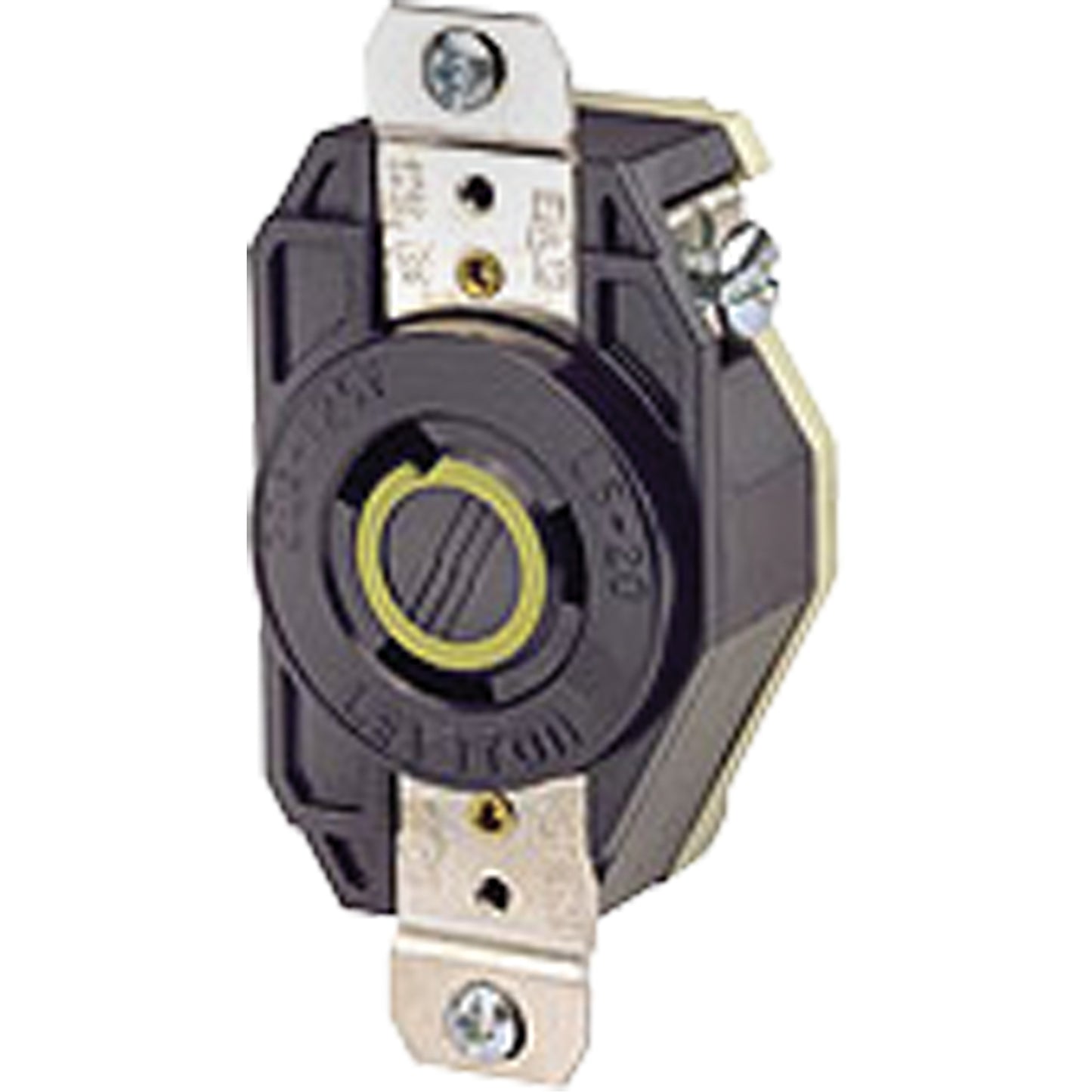 Single Flush 2-Pole 3-Wire Grounding Receptacle