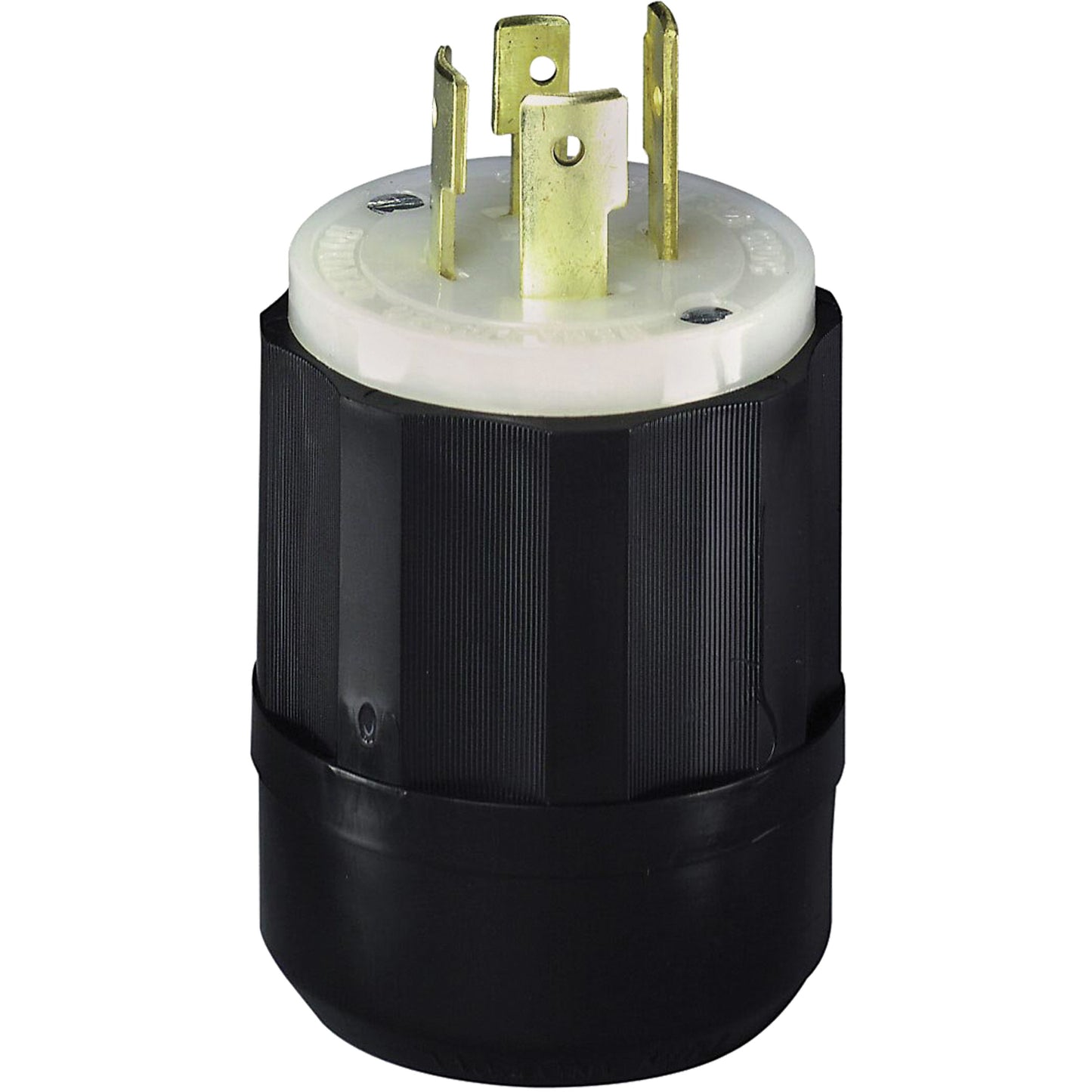 3-Pole 4-Wire Grounding Locking Plug, Nylon, 20 Amps, 250 V, L15-20P