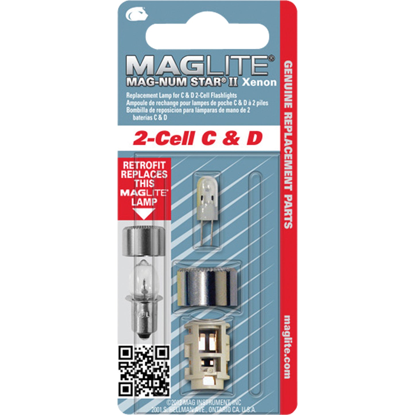 Maglite® Replacement Bulb for 2-Cell C & D Flashlights