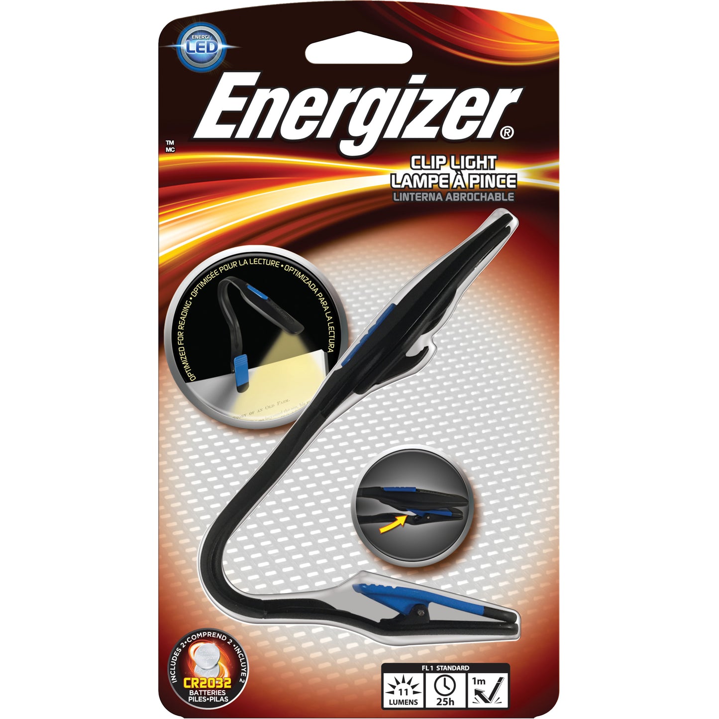 Clip Light, LED, 11 Lumens, CR2032 Batteries