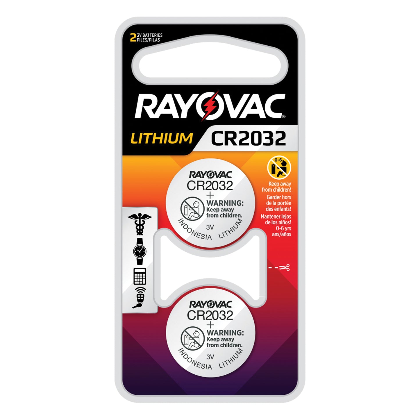 CR2032 Lithium Coin Cell Batteries, 3 V