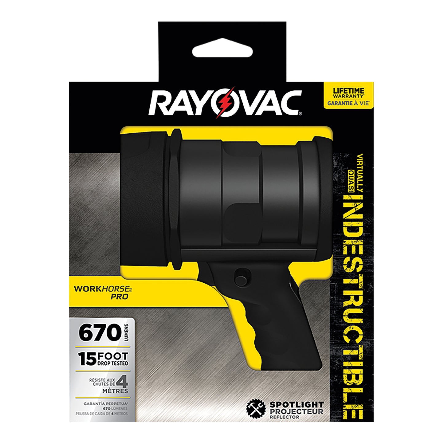 Workhorse Pro™ Virtually Indestructible Spotlight, LED, 670 Lumens, AA Batteries
