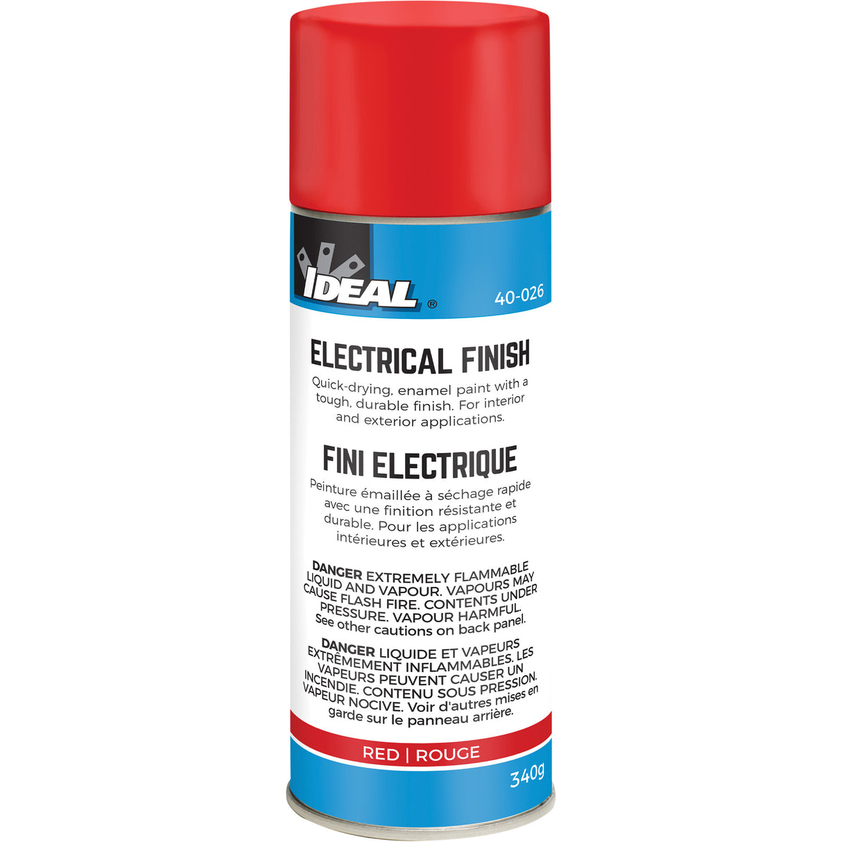Quick-Dry Enamel Electrical Finish Paint, Aerosol Can, Red