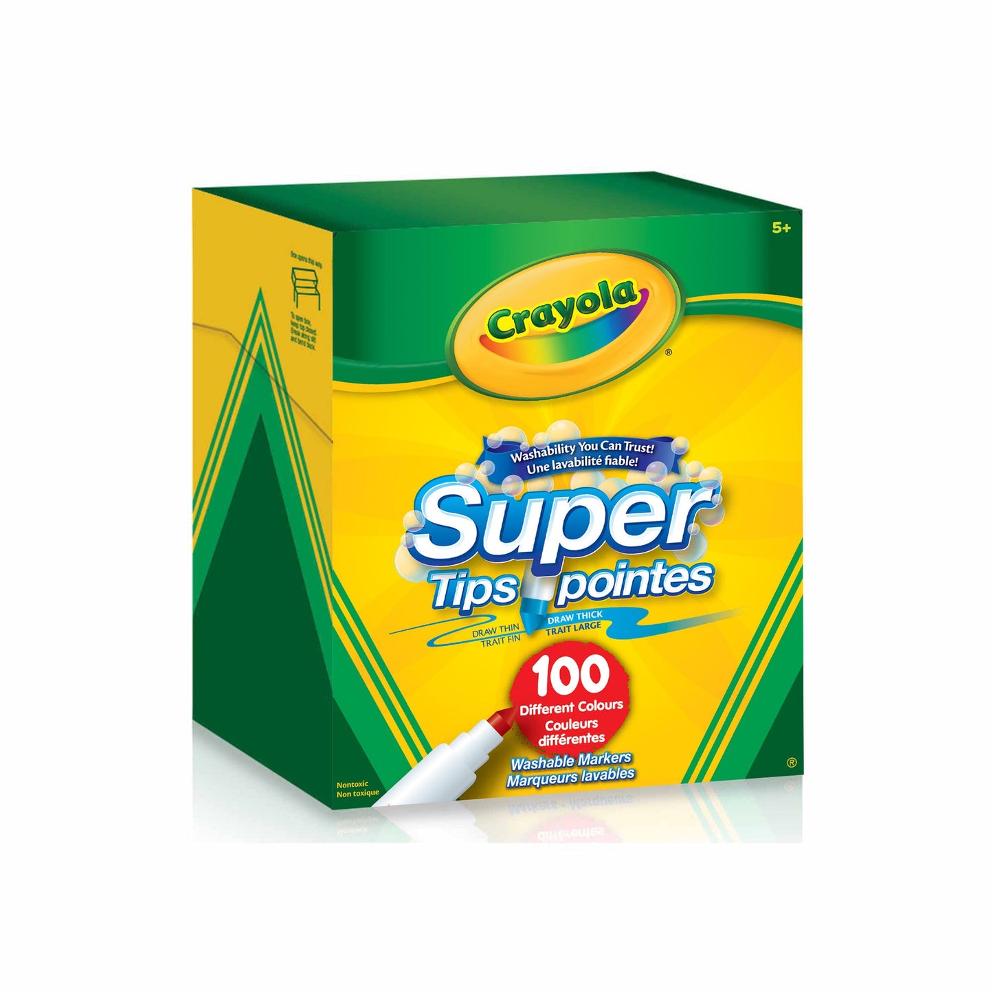 Crayola Super Tips Washable Markers, 100 Count (Case of 2)