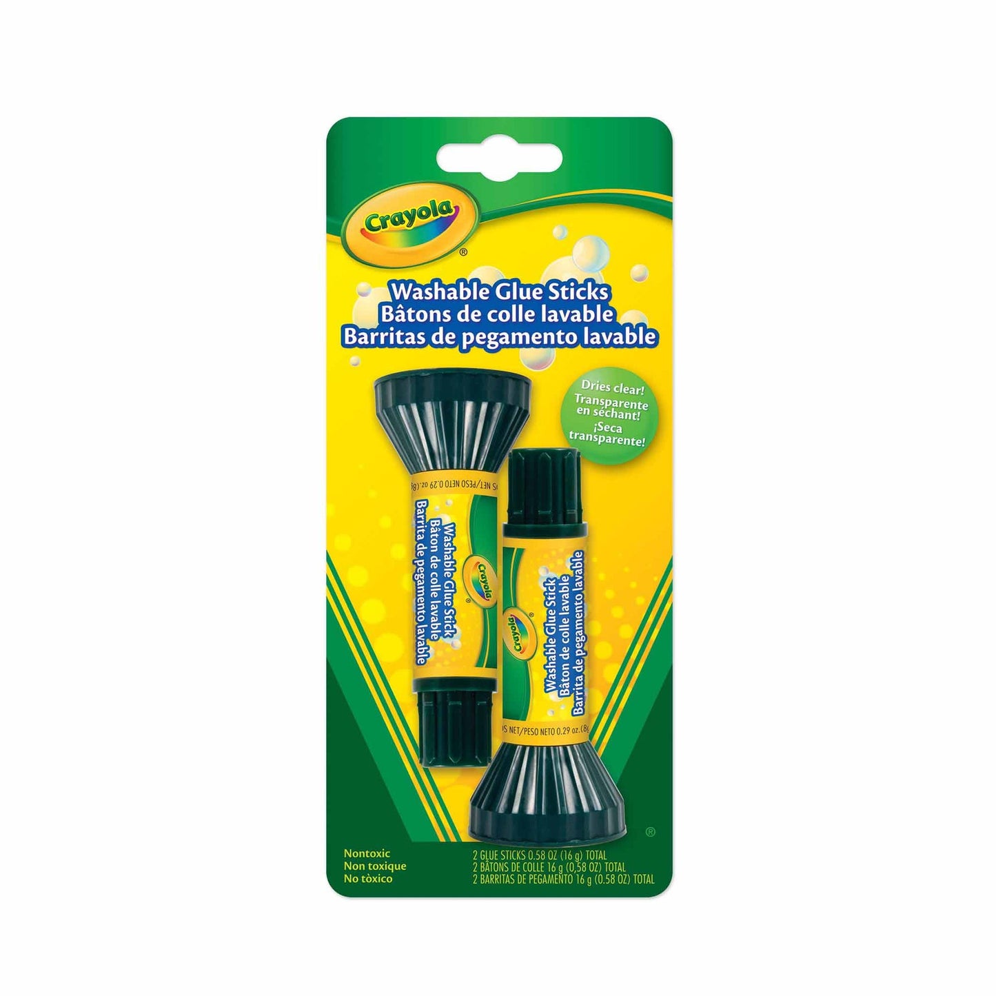 Crayola Washable Glue Sticks, 2 Count (Case of 12)