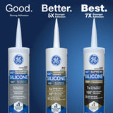 GE Window & Door Sealant, White All Purpose, 298 ml Cartridge, Pack of 1 GE