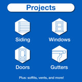 GE Window & Door Sealant, White All Purpose, 298 ml Cartridge, Pack of 1 GE