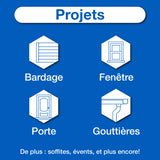 GE Window & Door Sealant, White All Purpose, 298 ml Cartridge, Pack of 1 GE