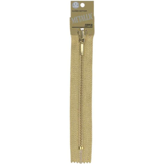 Coats Fashion Metallic Closed Bottom Zipper 9"