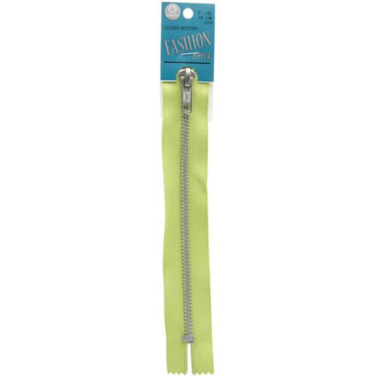 Coats Fashion Metal Aluminum Closed Bottom Zipper 7"