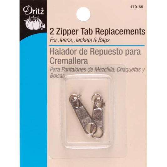 Dritz Zipper Tab Replacements 2/Pkg
