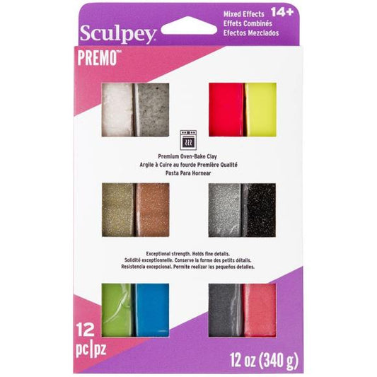 Sculpey Premo Premium Oven-Bake Clay 1oz 12/Pkg