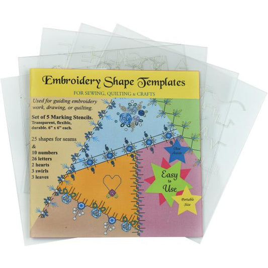Creative Impressions Embroidery Shape Template Set
