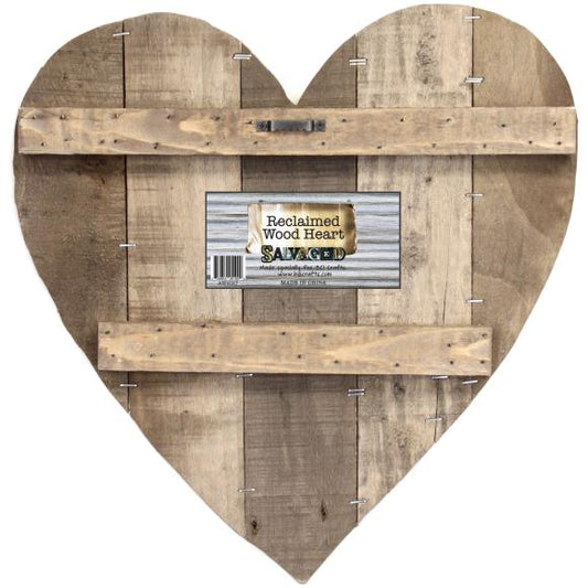 BCI Crafts Reclaimed Wood Heart 14"X14"