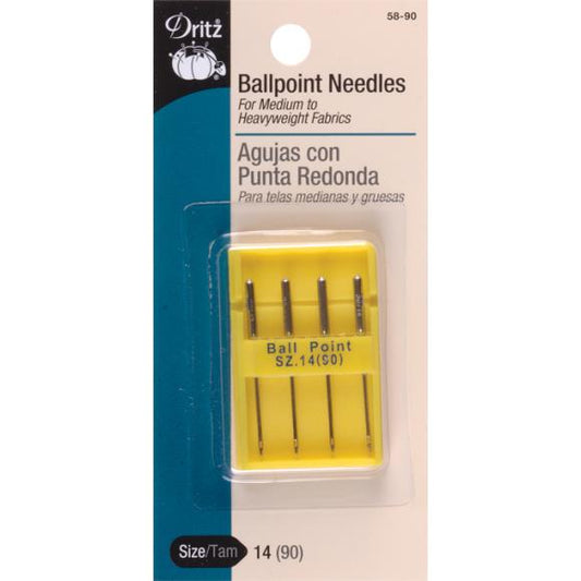 Dritz Ball Point Machine Needles 4/Pkg