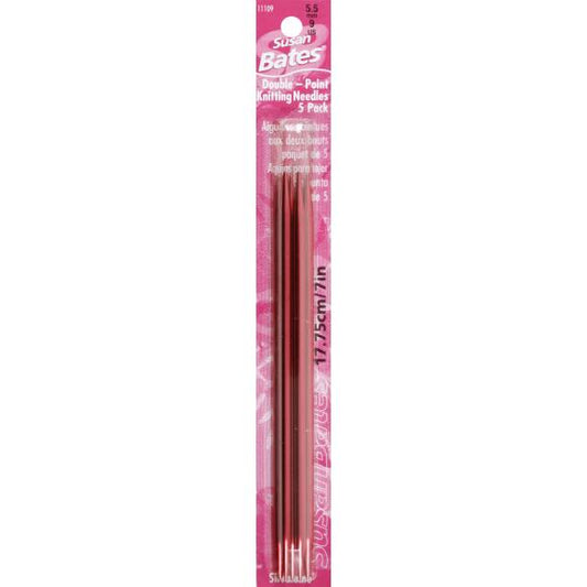 Susan Bates Silvalume Double Point Knitting Needles 7" 5/Pkg