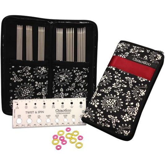 ChiaoGoo Double Point Stainless Steel Knitting Needle 6" Set