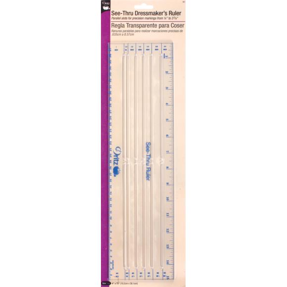 Dritz See-Through Dressmaker's Rule 4"X15"