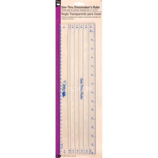 Dritz See-Through Dressmaker's Rule 4"X15"