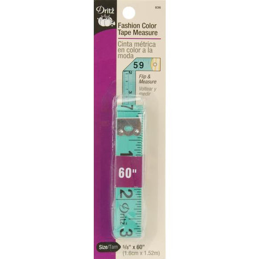 Dritz Fashion Color Tape Measure 5/8"X60"