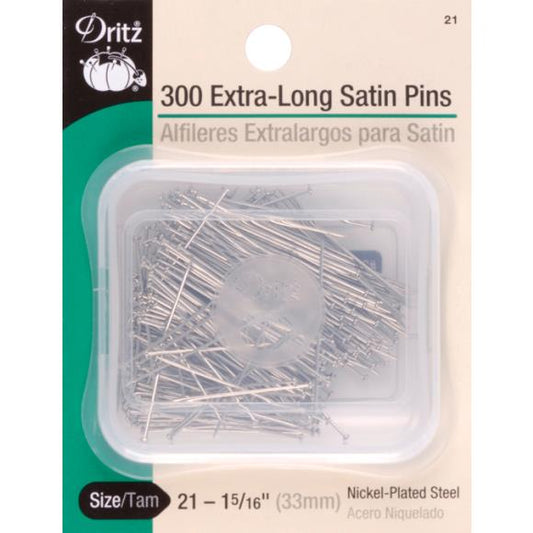 Dritz Extra-Long Satin Pins 300/Pkg