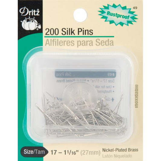 Dritz Silk Pins 1-1/16" 200/Pkg