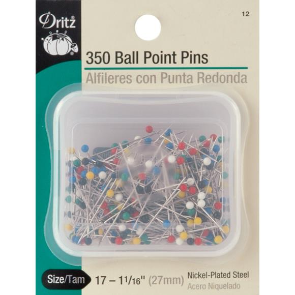 Dritz Color Ball Point Pins 350/Pkg