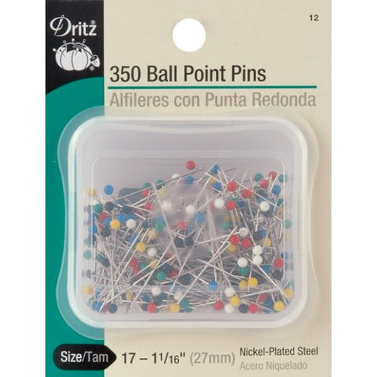 Dritz Color Ball Point Pins 350/Pkg