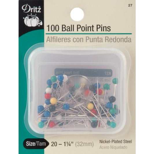 Dritz Color Ball Point Pins 100/Pkg
