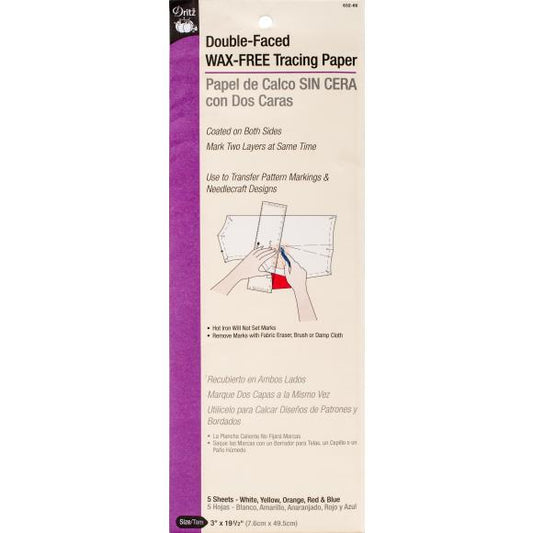 Dritz Double-Faced Wax-Free Tracing Paper 3"X19-1/2"