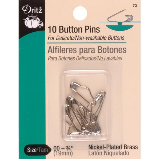 Dritz Button Pins 10/Pkg