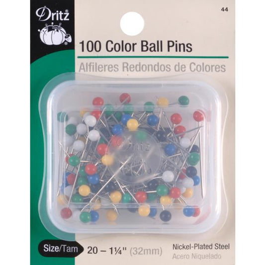 Dritz Color Ball Pins 1-1/4" 100/Pkg