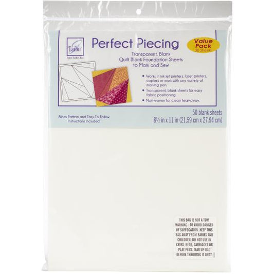 June Tailor Piecing Quilt Block Foundation Sheets 50/Pkg