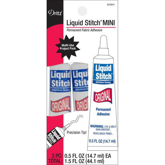 Dritz Liquid Stitch Permanent Adhesive Mini 3/Pkg