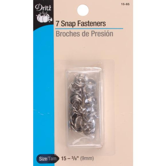 Dritz Snap Fasteners 3/8" 7/Pkg